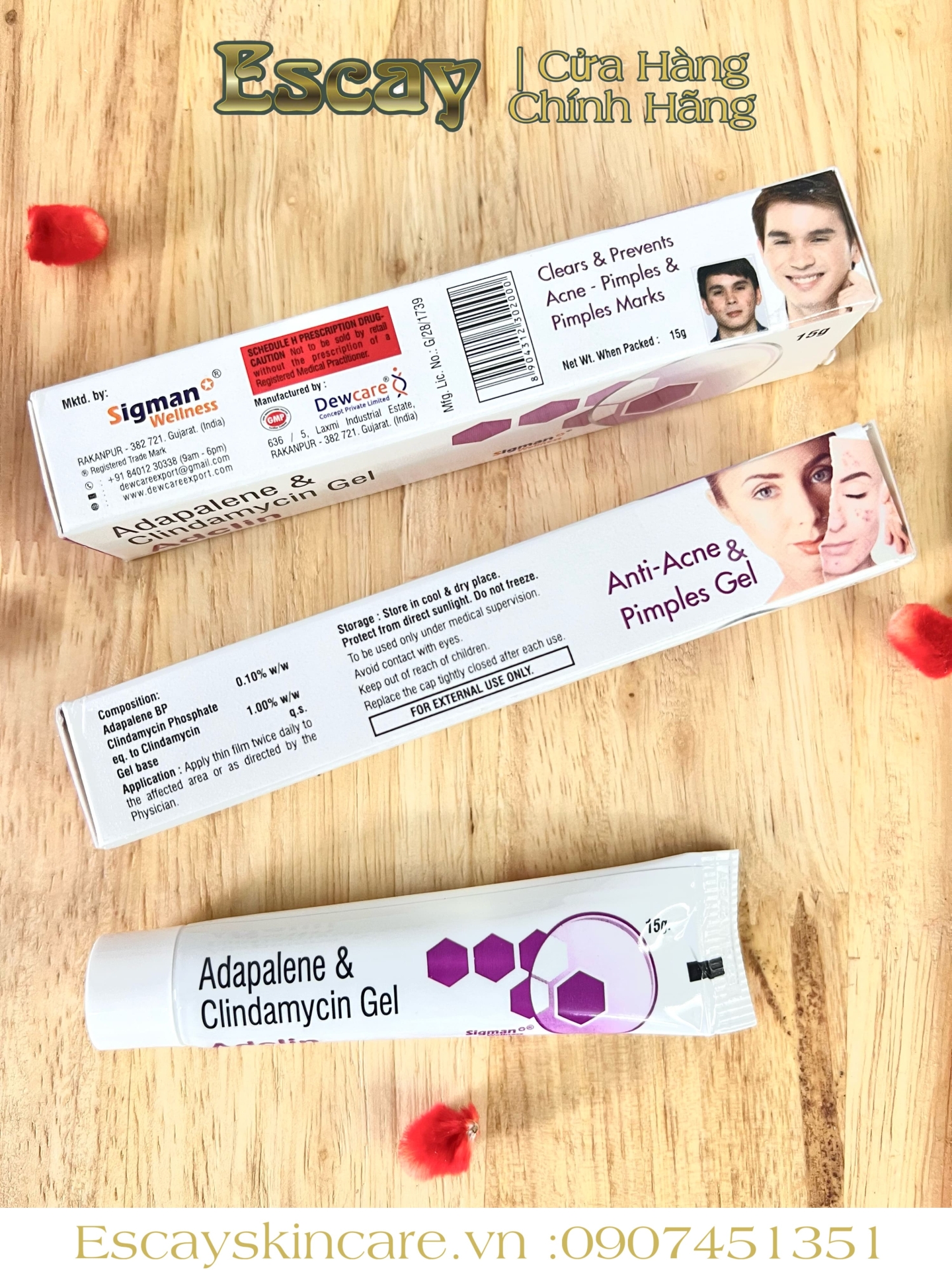 Kem Adclin 15G - GEL TRỊ MỤN VIÊM - mụn ẩn