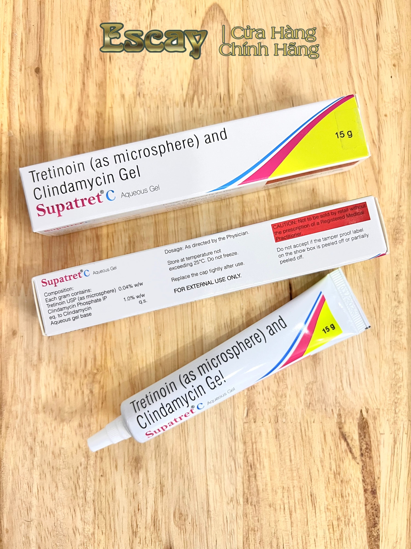 Supatret C Tretinoin And Clindamycin Gel – Kem Giảm Mụn 15g
