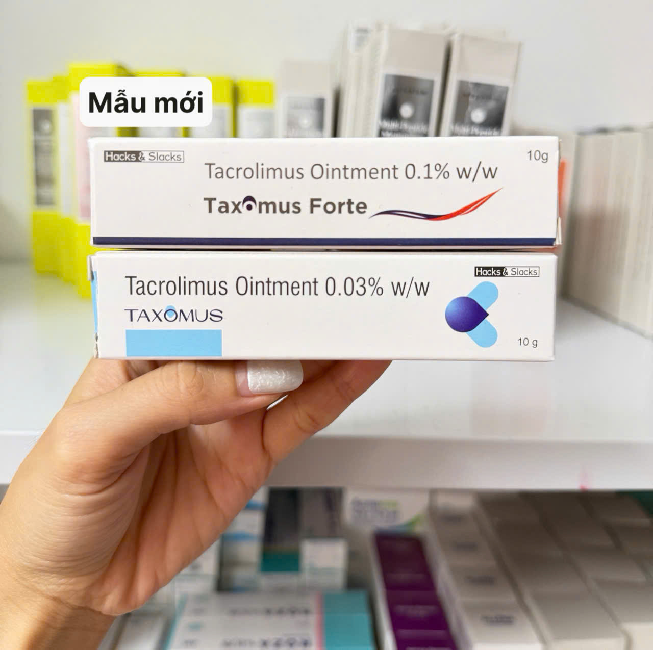 Taxomus Ointment 0,03%  - 0.1 %10g - kem bôi trị viêm da