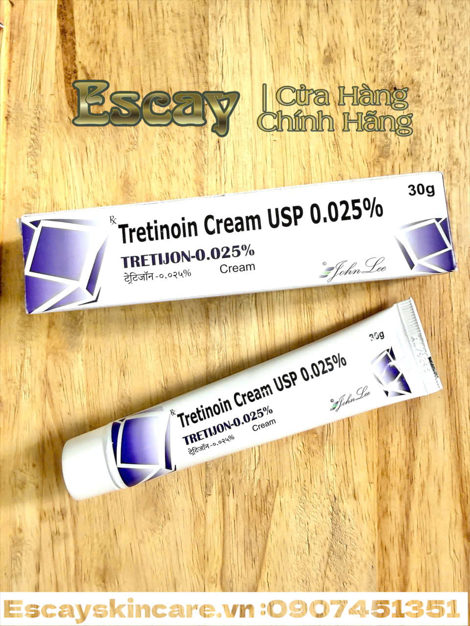 Tretijon Tretinoin Cream USP chống lão hóa da loại bỏ dày sừng trên da