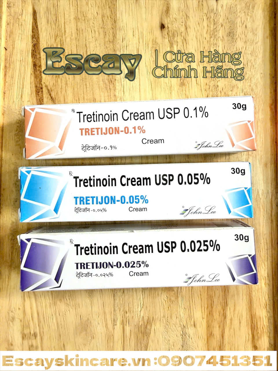 Tretijon Tretinoin Cream USP chống lão hóa da loại bỏ dày sừng trên da