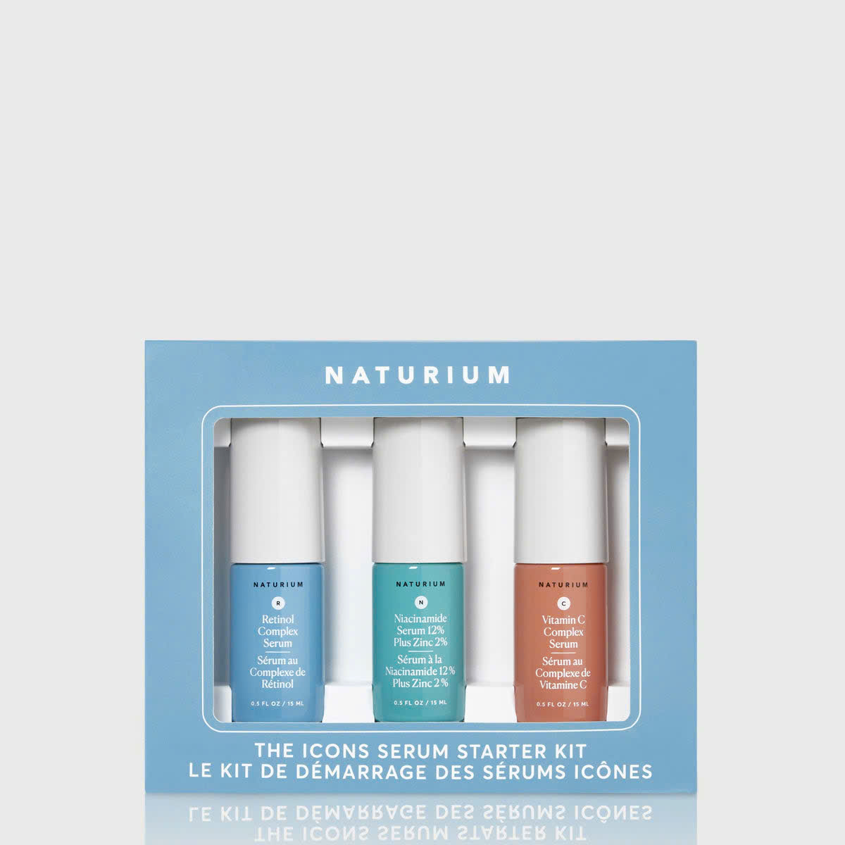 Naturium Bộ 3 sản phẩm The Icons Serum Starter Kit Limited Edition - serum Niacinamide 12% Plus Zinc 2% -serum Vitamin C - retinol