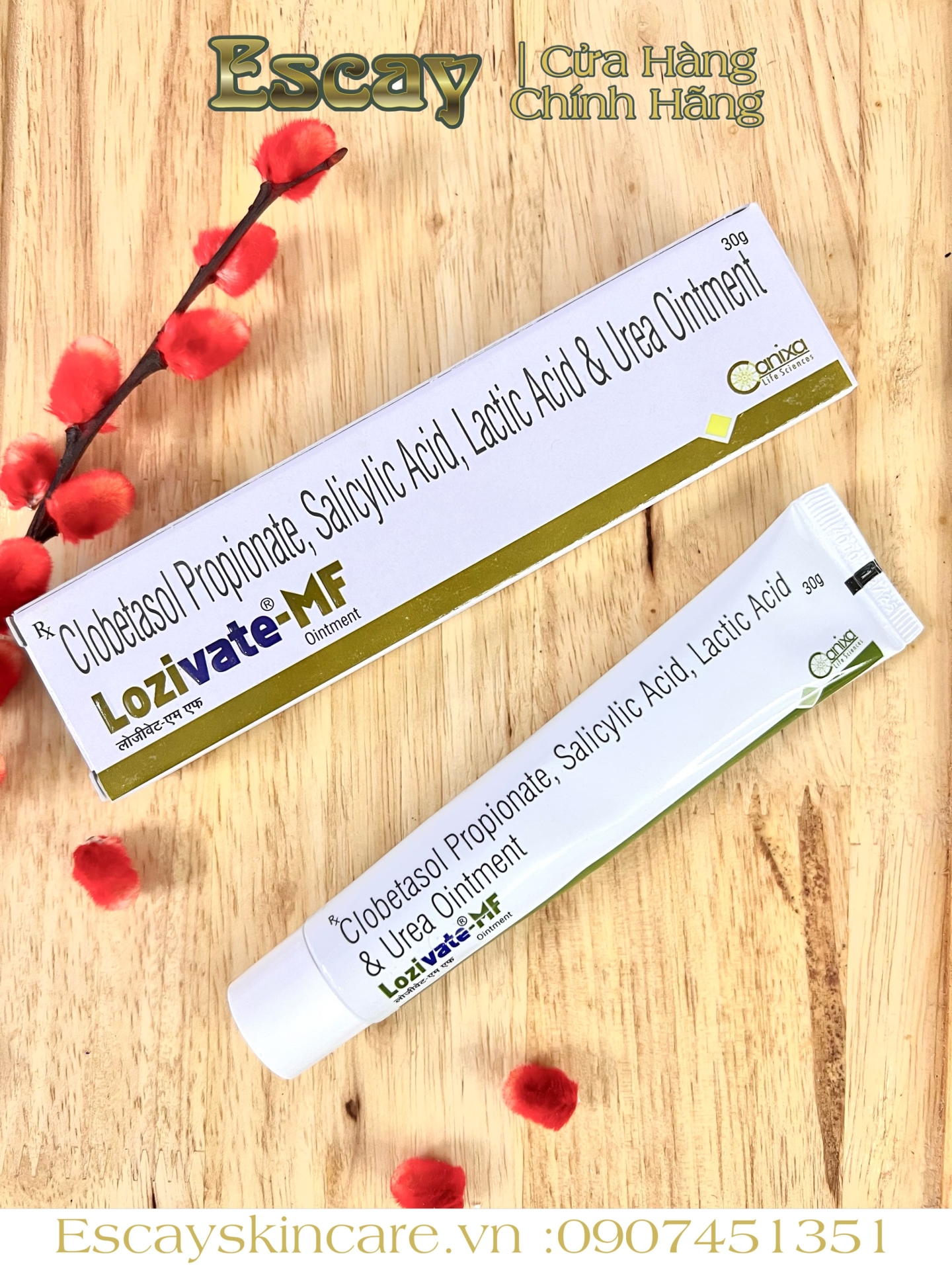 Lozivate-MF Kem trị chàm vảy nến - sưng và ngứa da - 30g