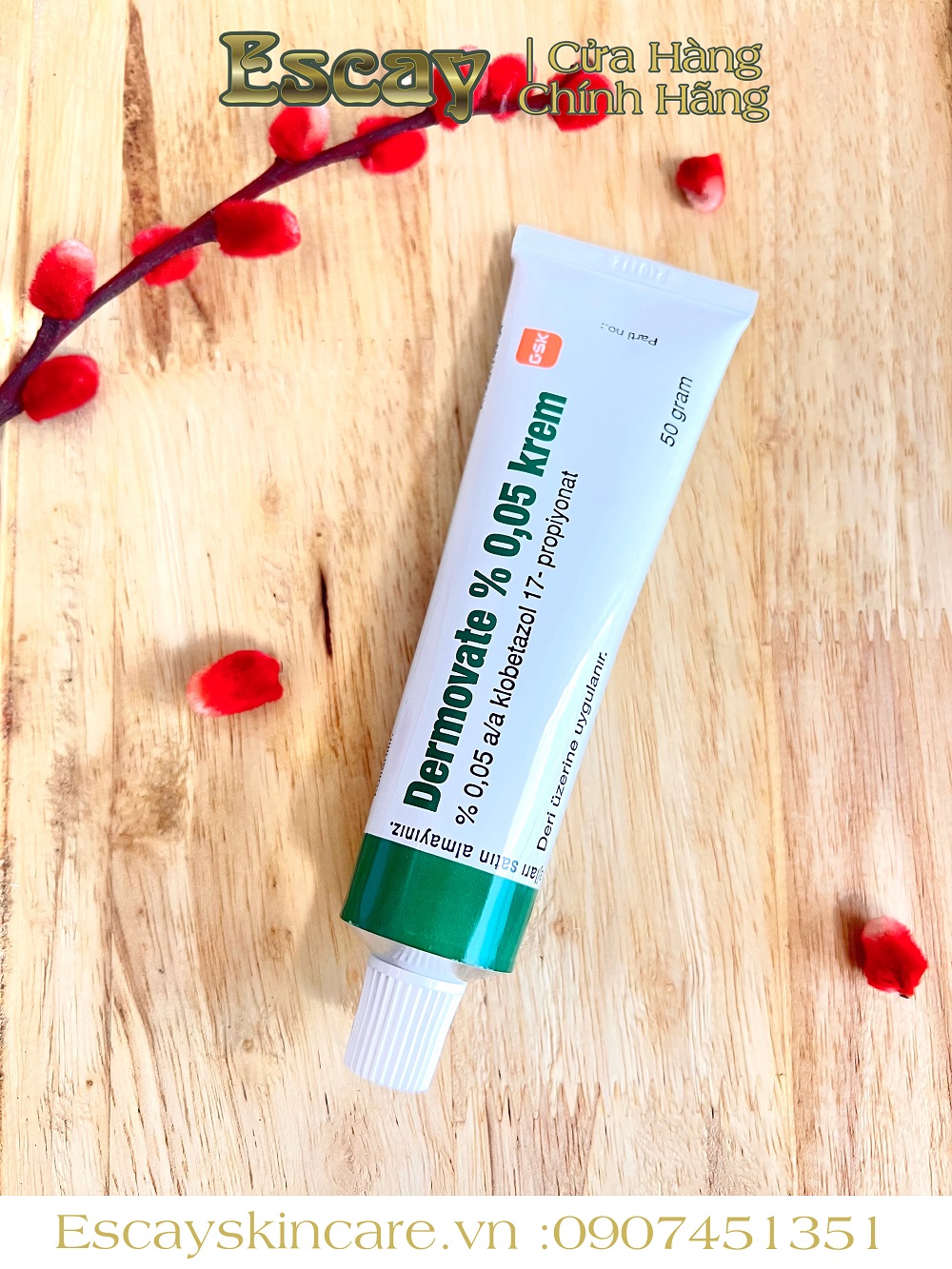 DERMOVATE CREAM 0,05 50G - KEM TRỊ VẢY NẾN