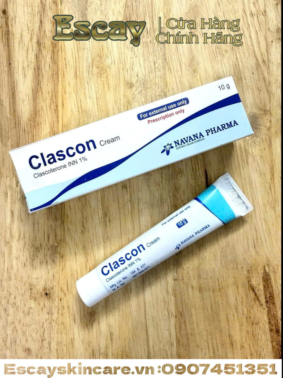 CLASCON CREAM CLASCOTERONE 1% Trị Mụn Nội Tiết - Giảm Nhờn