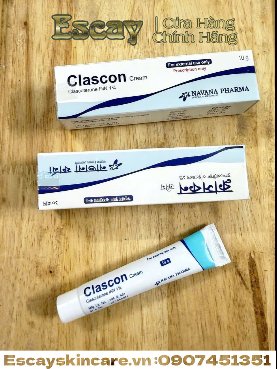 CLASCON CREAM CLASCOTERONE 1% Trị Mụn Nội Tiết - Giảm Nhờn