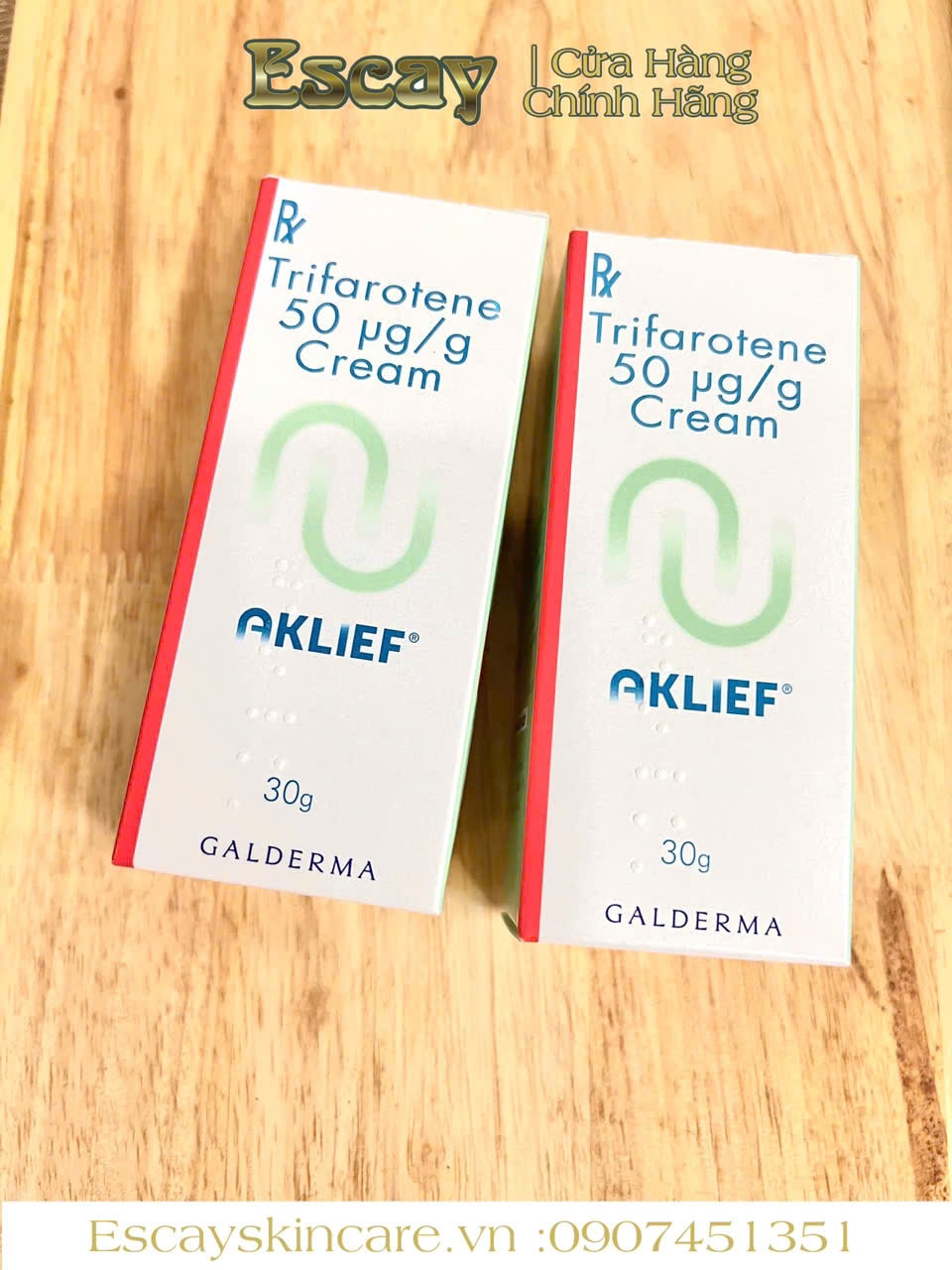 Aklief Trifarotene Cream dùng cho da mụn da lão hóa -30g