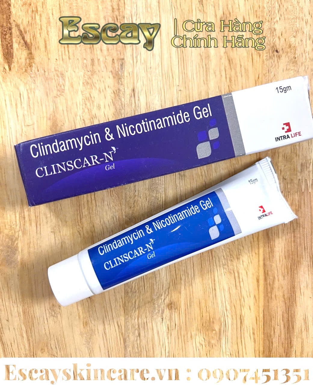 Clinscar-N Clindamycin & Nicotine Gel chuyên điều trị mụn trứng cá
