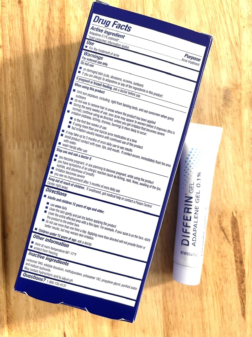 Differin gel Mỹ 15g - Adapalene 0.1% trị các loại mụn acne treatment