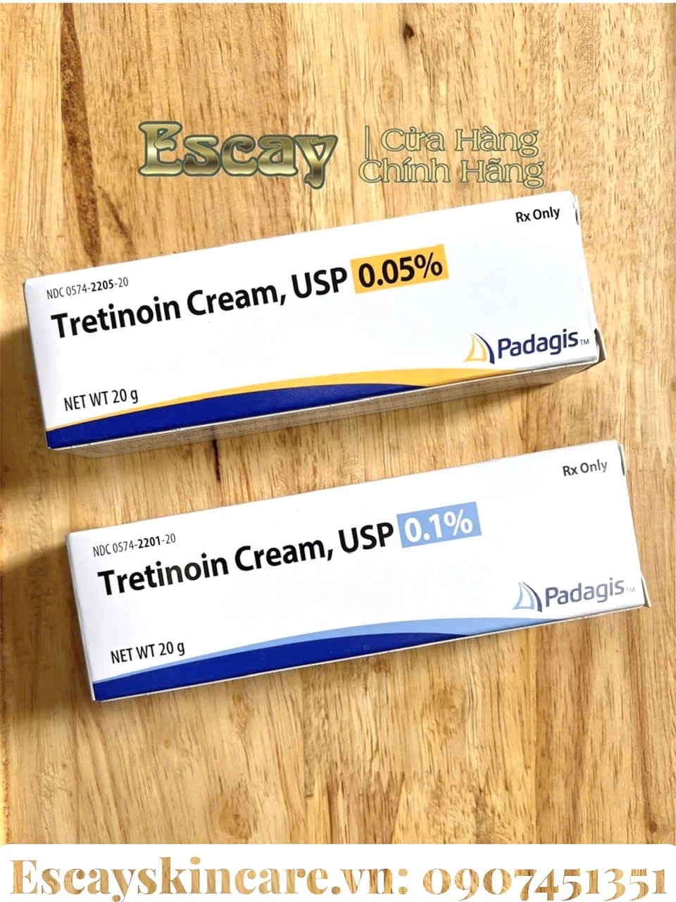 Tretinoin Padagis cream Mỹ chống lão hóa giúp cải thiện da 20g