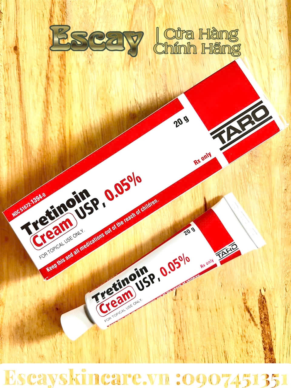 TARO - Padagis tretinoin Mỹ khắc phục mọi tình trạng da , da mụn , da nám , da không đều màu , giảm nếp nhăn