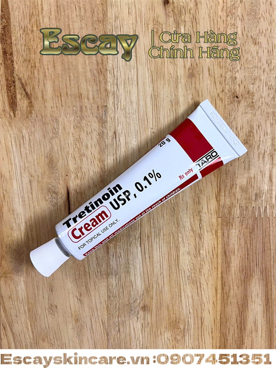 Tretinoin Taro 0.1% trị sẹo - mụn - thâm nám và sắc tố da giúp da sáng mịn căng bóng