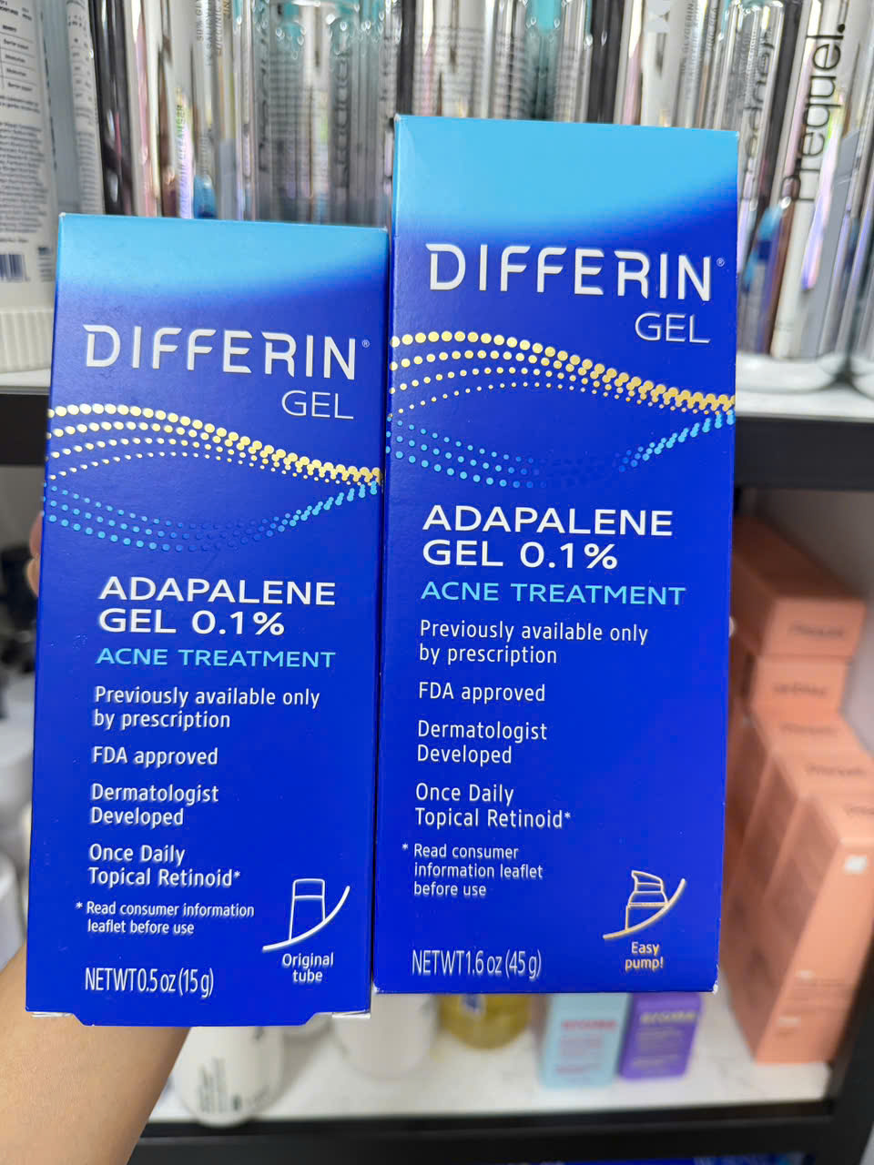 Differin gel Mỹ 15g - Adapalene 0.1% trị các loại mụn acne treatment
