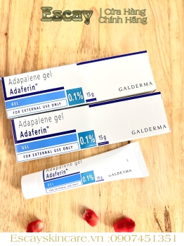 Adaferin Adapalene 0.1% 15g trị mụn ẩn, đầu đen, đầu trắng