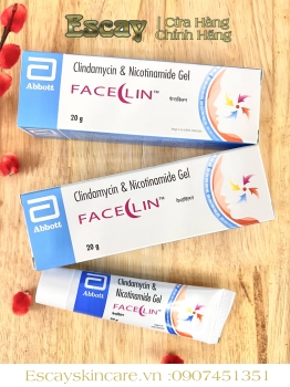 Chấm mụn Faceclin gel (20g), giảm sạch mụn, kiềm dầu, mờ thâm - 4% niacinamide và clindamycin 1%