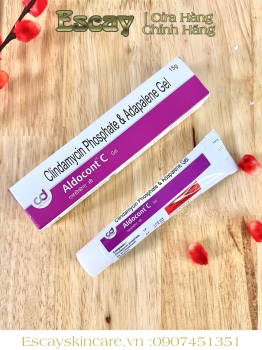 Aldocont C Gel (15g) 0.1% Adapalene & Clindamycin - Kem Loại Bỏ Mụn