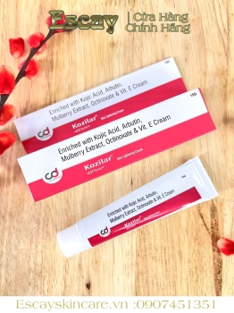 Kozilar cream (15g) arbutin, kojic acid - kem dưỡng trắng, làm sáng da, giảm mờ thâm nám