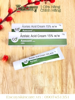 Azecont AZELAIC ACID CREAM 15%  15G – KEM TRỊ MỤN, GIẢM THÂM
