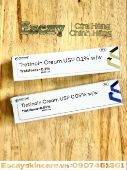 Tretiforce Tretinoin cream trị mụn trứng cá, giảm nếp nhăn, làm mờ vết thâm và sạm