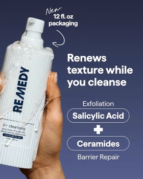 Remedy Sữa rửa mặt BHA dạng gel thành bọt dành cho da thường đến da dầu | 0,5% Axit Salicylic, Ceramide NP, Niacinamide, Trà xanh ( 350ml )