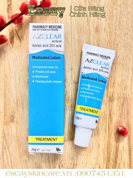 Azclear Action Medicated Lotion azelaic 20% mờ thâm mụn -Kem hỗ trợ giảm mụn