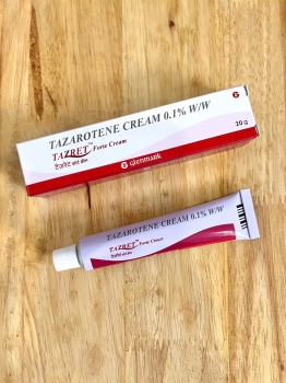 Kem Tazret Forte Tazarotene 0.1% cho da vẩy nến và mụn trứng cá. (Tazret 0.1%)