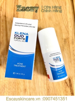 Klena duo Forte Gel 30g adapalene 0.3% và benzoyl peroxide 2.5% trị mụn