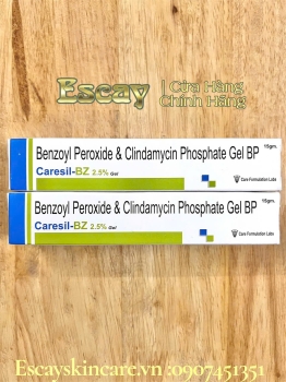 Gel Caresil- BZ Benzoyl 2.5% + clindamycin 1% trị mụn sưng viêm đỏ