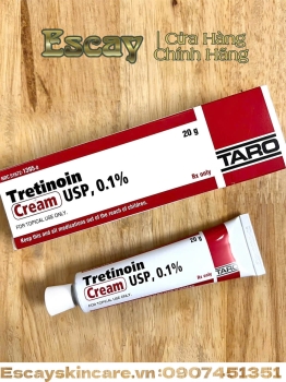 Tretinoin Taro 0.1% trị sẹo - mụn - thâm nám và sắc tố da giúp da sáng mịn căng bóng