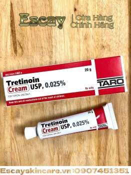 Taro tretinoin MỸ 0.025% chống lão hóa cải thiện vấn đề về da giúp da trẻ hóa