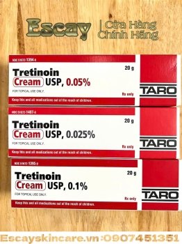 Taro tretinoin MỸ 0.025% , 0.05% , 0.1% cải thiện da giúp da sạch mụn căng bóng trẻ hóa da