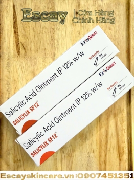 Salicylix SF12 gel (50g) 12% BHA - Salicylic Acid 12% IP ointment, trị dày sừng nang lông, mụn đầu đen, viêm da tiết bã