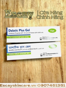 Dalatic Plus Gel 15gm kết hợp có chứa Clindamycin 1.2% và Tretinoin 0.025%